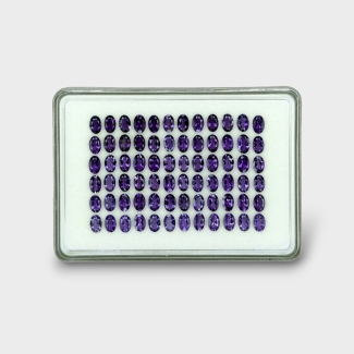 29.19 Cts. Iolite 6x4mm Faceted Oval Shape AAA Grade Gemstones Parcel - Total 72 Pc.