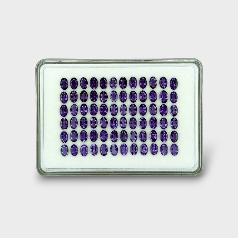 29.19 Cts. Iolite 6x4mm Faceted Oval Shape AAA Grade Gemstones Parcel - Total 72 Pc.