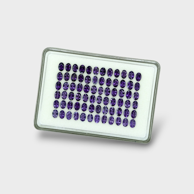 Iolite 6x4mm Faceted Oval AAA Gemstones Parcel - 180603