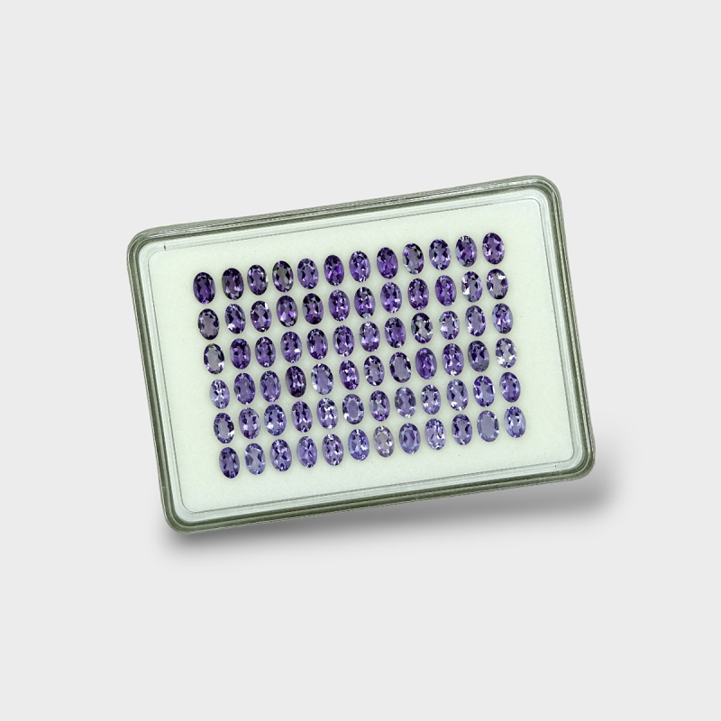 Iolite 6x4mm Faceted Oval AAA Gemstones Parcel - 180602