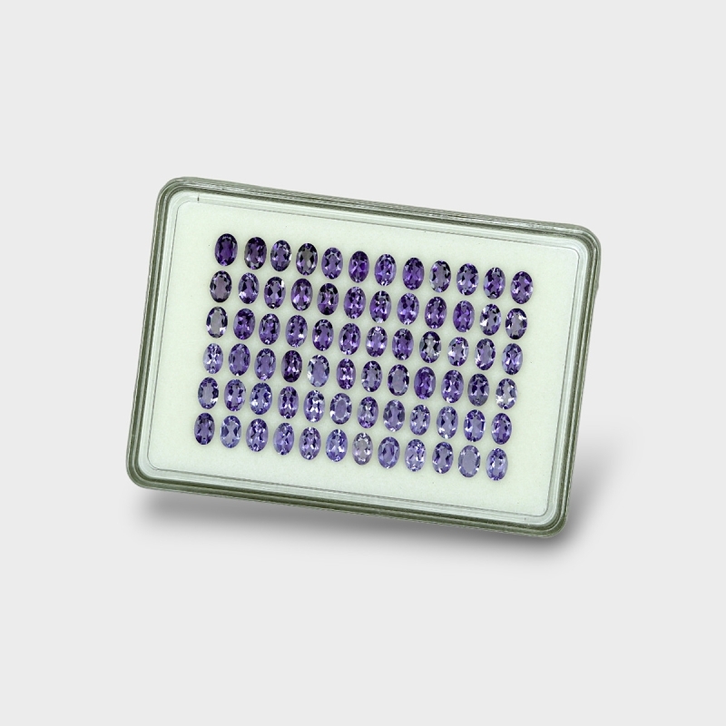 Iolite 6x4mm Faceted Oval AAA Gemstones Parcel - 180602