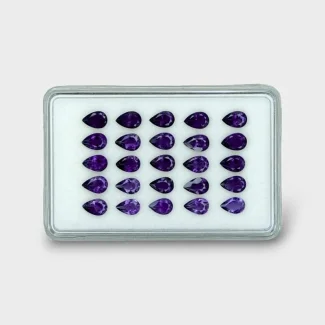 8.62 Cts. Iolite 6x4mm Faceted Pear Shape AAA Grade Gemstones Parcel - Total 25 Pc.