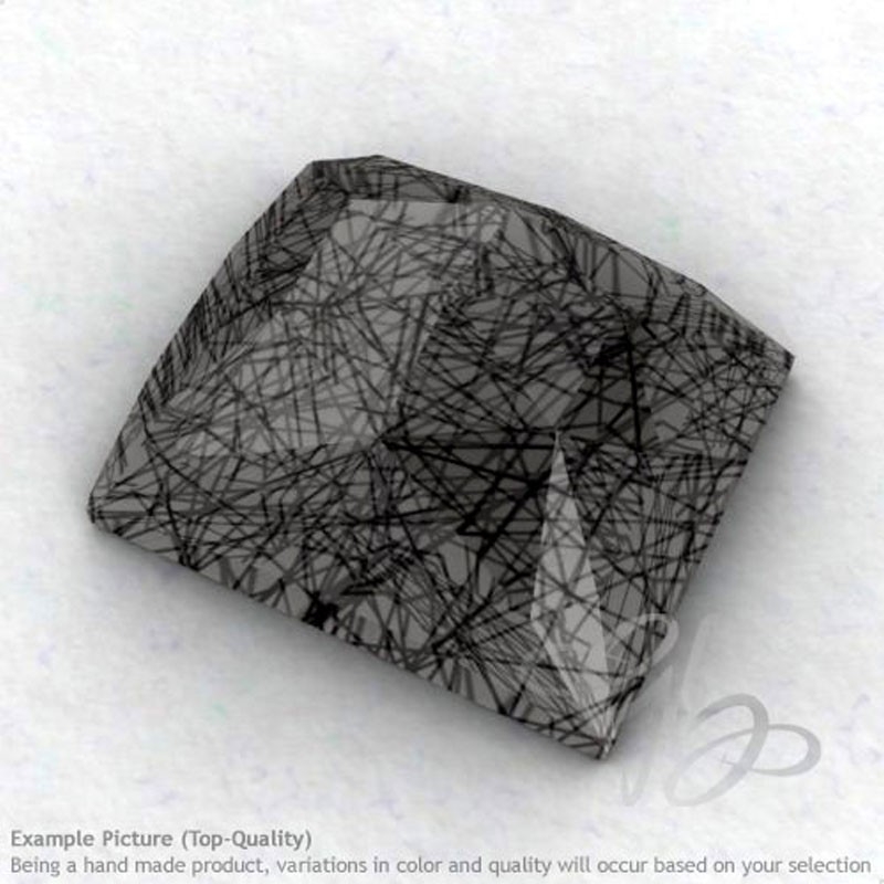 Black Rutile Baguette Shape Calibrated Cabochons