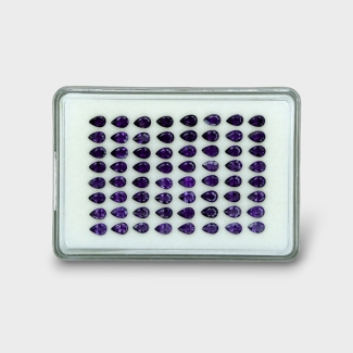 22.64 Cts. Iolite 6x4mm Faceted Pear Shape AAA Grade Gemstones Parcel - Total 64 Pc.