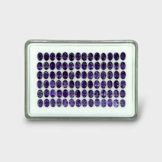 32.82 Cts. Iolite 6x4mm Faceted Oval Shape AA+ Grade Gemstones Parcel - Total 84 Pc.