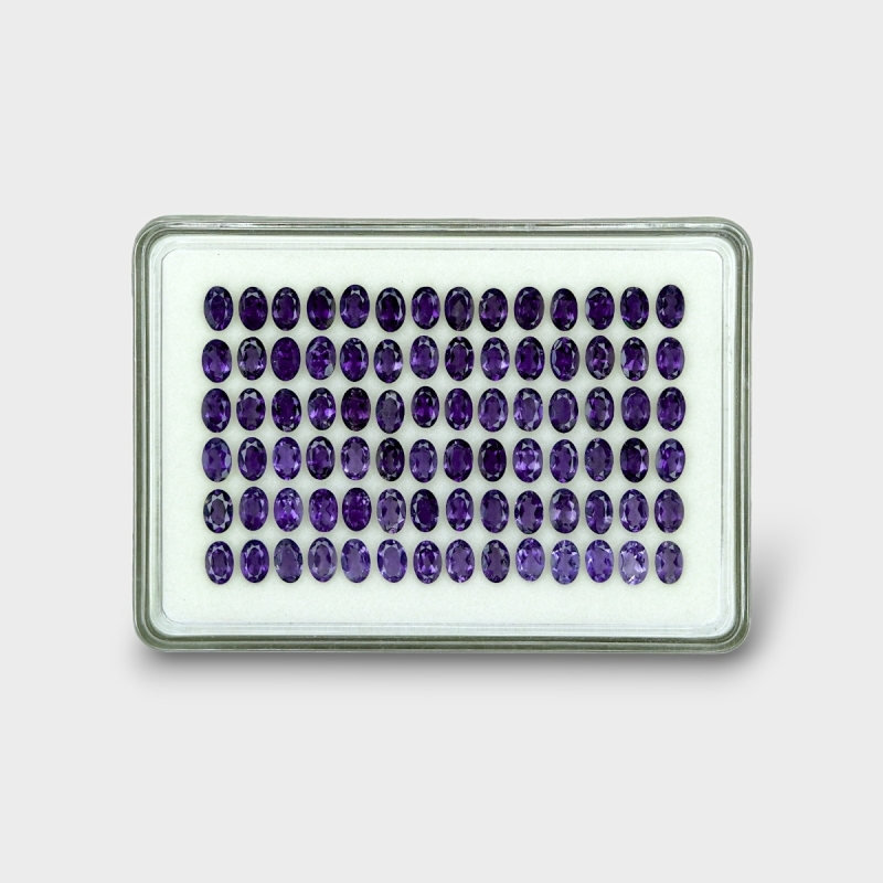 32.82 Cts. Iolite 6x4mm Faceted Oval Shape AA+ Grade Gemstones Parcel - Total 84 Pc.