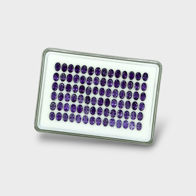 Iolite 6x4mm Faceted Oval AA+ Gemstones Parcel - 180605