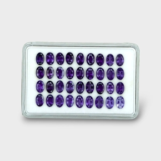 15.04 Cts. Iolite 6x4mm Faceted Oval Shape AAA Grade Gemstones Parcel - Total 36 Pc.