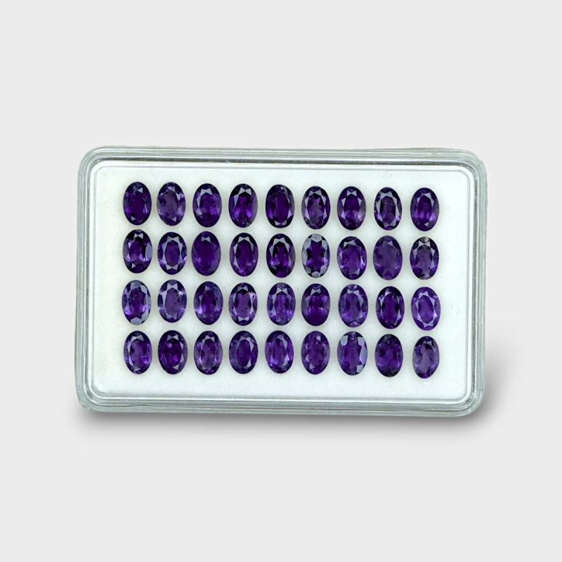 14.06 Cts. Iolite 6x4mm Faceted Oval Shape AAA Grade Gemstones Parcel - Total 36 Pc.