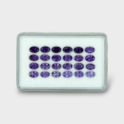 9.01 Cts. Iolite 6x4mm Faceted Oval Shape AA+ Grade Gemstones Parcel - Total 24 Pc.