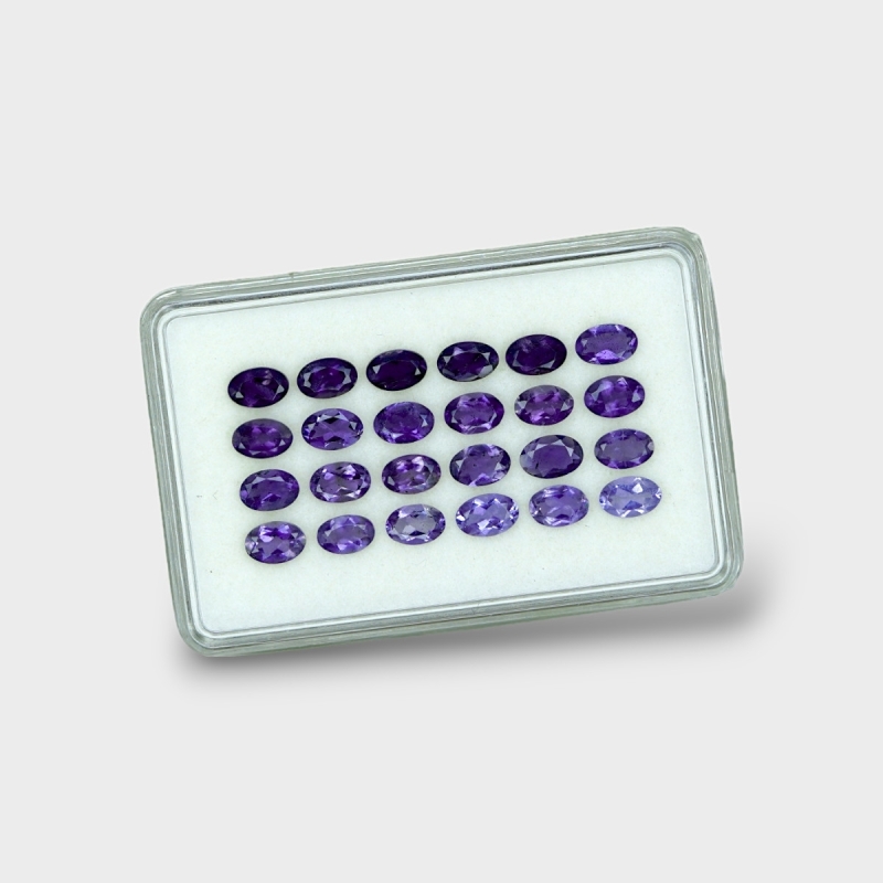 Iolite 6x4mm Faceted Oval AA+ Gemstones Parcel - 180673