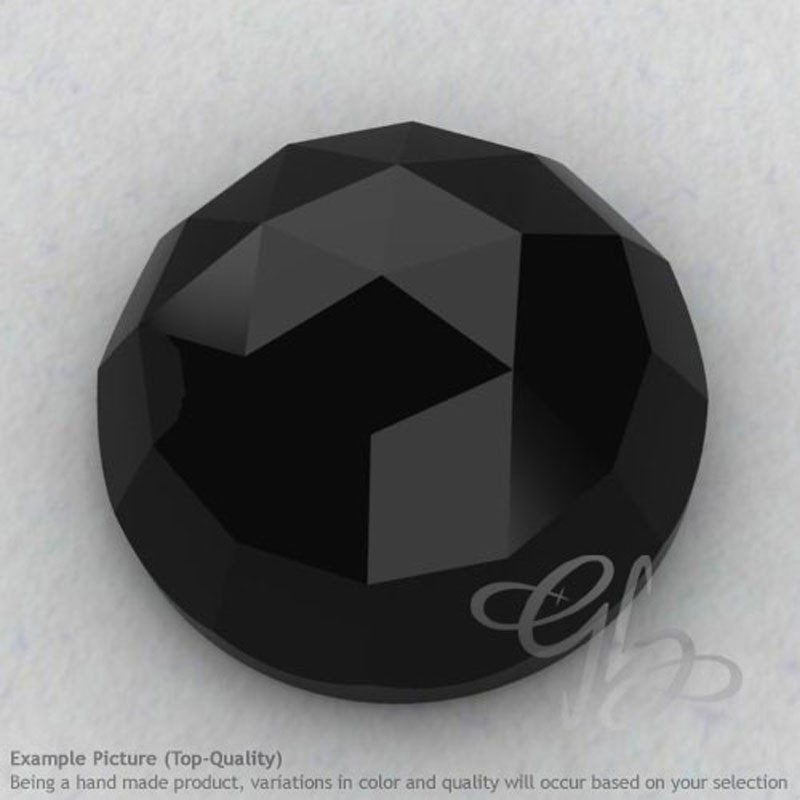 Black Spinel Round Shape Calibrated Cabochons