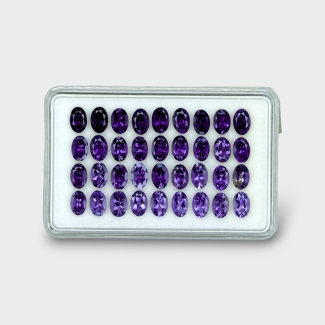 16.3 Cts. Iolite 6x4mm Faceted Oval Shape AAA Grade Gemstones Parcel - Total 36 Pc.