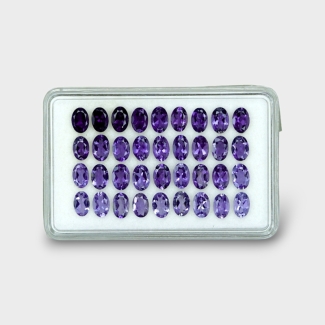 13.79 Cts. Iolite 6x4mm Faceted Oval Shape AAA Grade Gemstones Parcel - Total 36 Pc.