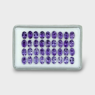 16.68 Cts. Iolite 6x4mm Faceted Oval Shape AAA Grade Gemstones Parcel - Total 36 Pc.