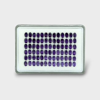 30.53 Cts. Iolite 6x4mm Faceted Oval Shape AA+ Grade Gemstones Parcel - Total 78 Pc.