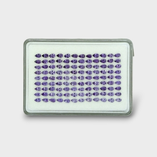 17.88 Cts. Iolite 5x3mm Faceted Pear Shape AAA Grade Gemstones Parcel - Total 108 Pc.