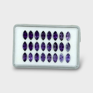 10.15 Cts. Iolite 8x4mm Faceted Marquise Shape AAA Grade Gemstones Parcel - Total 24 Pc.