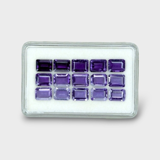 19.64 Cts. Iolite 8x6mm Step Cut Octagon Shape AAA Grade Gemstones Parcel - Total 15 Pc.