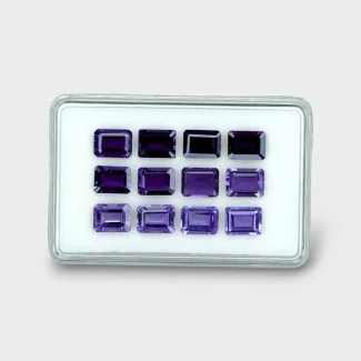 16.28 Cts. Iolite 8x6mm Step Cut Octagon Shape AA+ Grade Gemstones Parcel - Total 12 Pc.