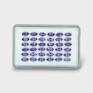 8.62 Cts. Iolite 6x3mm Faceted Marquise Shape AAA Grade Gemstones Parcel - Total 36 Pc.