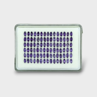 21.22 Cts. Iolite 6x3mm Faceted Marquise Shape AAA Grade Gemstones Parcel - Total 90 Pc.