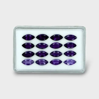 13.02 Cts. Iolite 10x5mm Faceted Marquise Shape AA+ Grade Gemstones Parcel - Total 16 Pc.