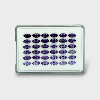 30.3 Cts. Iolite 10x5mm Faceted Marquise Shape AAA Grade Gemstones Parcel - Total 36 Pc.