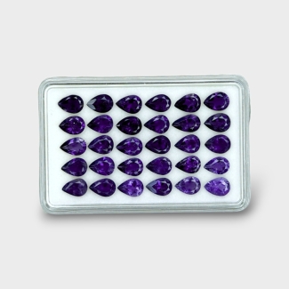 17.19 Cts. Iolite 7x5mm Faceted Pear Shape AA+ Grade Gemstones Parcel - Total 30 Pc.