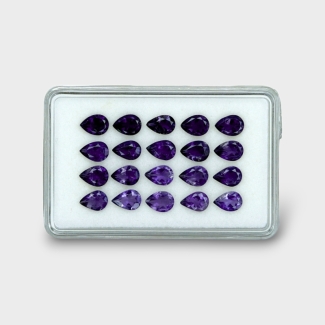 11.03 Cts. Iolite 7x5mm Faceted Pear Shape AA+ Grade Gemstones Parcel - Total 20 Pc.