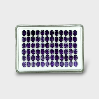 45.93 Cts. Iolite 7x5mm Faceted Oval Shape AA+ Grade Gemstones Parcel - Total 72 Pc.