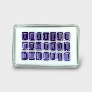 18.42 Cts. Iolite 7x5mm Step Cut Octagon Shape AAA Grade Gemstones Parcel - Total 21 Pc.