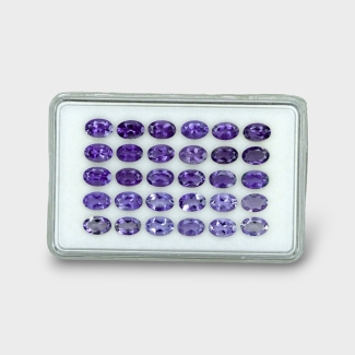 11.53 Cts. Iolite 6x4mm Faceted Oval Shape AA+ Grade Gemstones Parcel - Total 30 Pc.