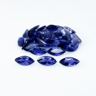 14.09 Cts. Iolite 8x4mm Faceted Marquise Shape AA Grade Gemstones Parcel - Total 32 Pc.