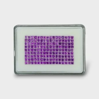 21.57 Cts. African Amethyst 3mm Step Cut Square Shape AAA Grade Gemstones Parcel - Total 144 Pc.