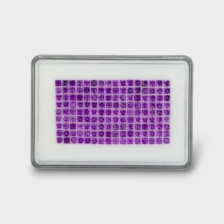 23.19 Cts. African Amethyst 3mm Step Cut Square Shape AAA Grade Gemstones Parcel - Total 144 Pc.