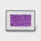 23.19 Cts. African Amethyst 3mm Step Cut Square Shape AAA Grade Gemstones Parcel - Total 144 Pc.