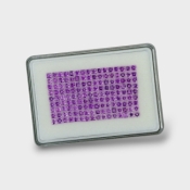 African Amethyst 3mm Step Cut Square AAA Gemstones Parcel - 180327