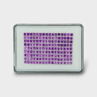 22.67 Cts. African Amethyst 3mm Step Cut Square Shape AAA Grade Gemstones Parcel - Total 144 Pc.