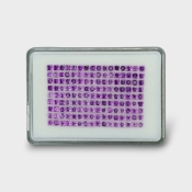 22.67 Cts. African Amethyst 3mm Step Cut Square Shape AAA Grade Gemstones Parcel - Total 144 Pc.