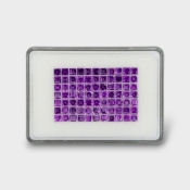 25.59 Cts. African Amethyst 4mm Step Cut Square Shape AAA Grade Gemstones Parcel - Total 77 Pc.