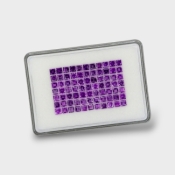 African Amethyst 4mm Step Cut Square AAA Gemstones Parcel - 180246