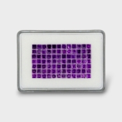 28.5 Cts. African Amethyst 4mm Step Cut Square Shape AAA Grade Gemstones Parcel - Total 84 Pc.