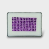 22.97 Cts. African Amethyst 3mm Step Cut Square Shape AAA Grade Gemstones Parcel - Total 144 Pc.