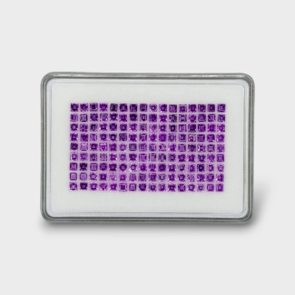 23.47 Cts. African Amethyst 3mm Step Cut Square Shape AAA Grade Gemstones Parcel - Total 144 Pc.