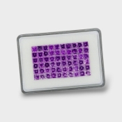 African Amethyst 5mm Step Cut Square AAA Gemstones Parcel - 180253
