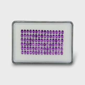 20.1 Cts. African Amethyst 5x3mm Faceted Oval Shape AAA Grade Gemstones Parcel - Total 90 Pc.