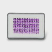19.98 Cts. African Amethyst 5x3mm Faceted Oval Shape AAA Grade Gemstones Parcel - Total 90 Pc.