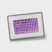 African Amethyst 5x3mm Faceted Oval AAA Gemstones Parcel - 180291