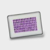 African Amethyst 5x3mm Faceted Oval AAA Gemstones Parcel - 180275